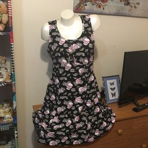 Skull and Daisy print dress